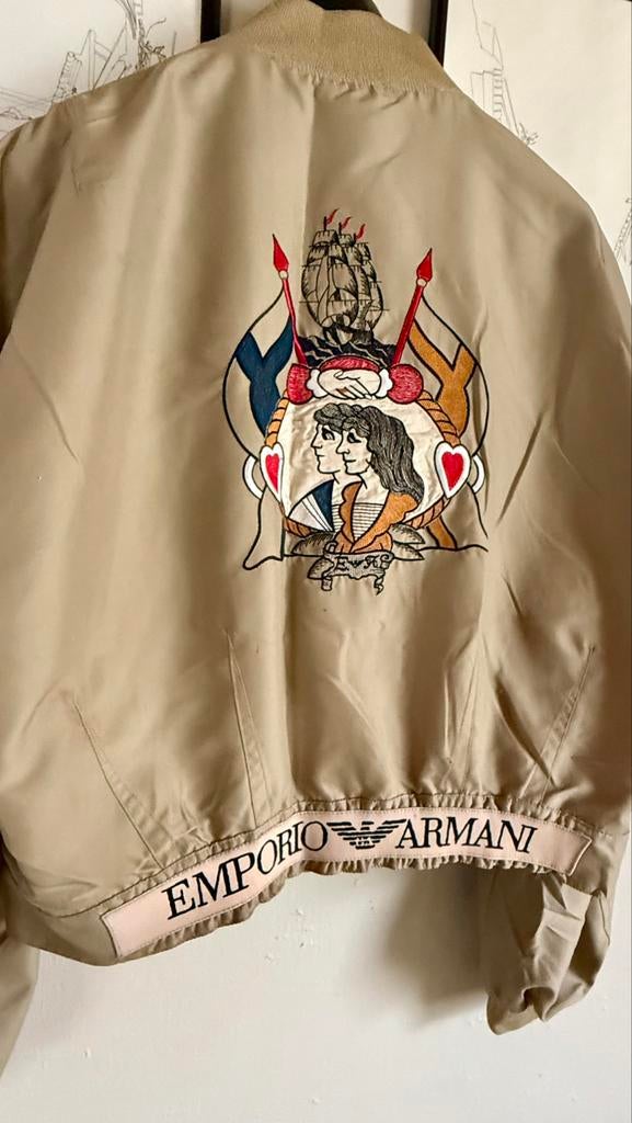 Blouson vintage (années 1980) Emporio Armani, Vêtements | Hommes, Beige, Taille 52/54 (L), Enlèvement, Neuf