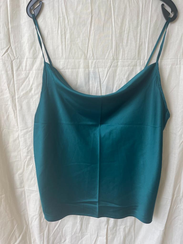 Solden Spaghetti topjes goud kaki aqua Mt 46 Nieuw, Ophalen, Nieuw