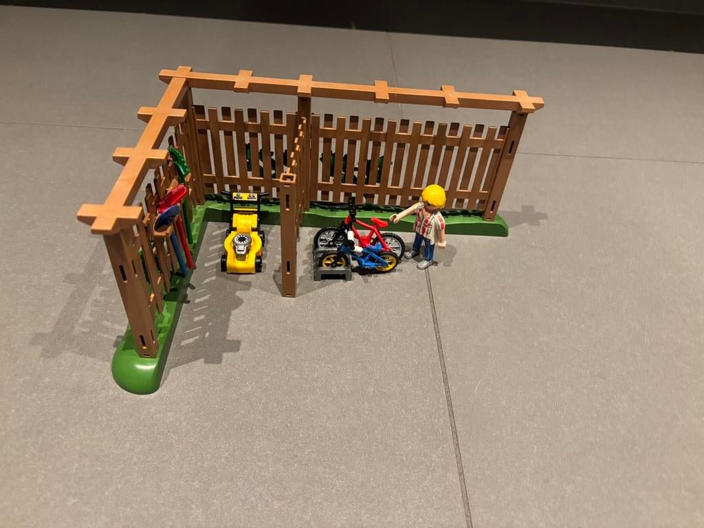 Playmobil tuinschutting met fietsen, Ophalen of Verzenden, Zo goed als nieuw