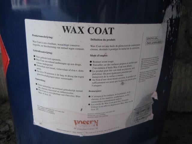 Conservering Wax Coat-Metaal 30L+10L voedingsgeschikte olie, Ophalen, Nieuw
