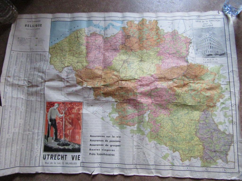 Carte commerciale de Belgique et du Grand Duché duLuxembourg, Enlèvement, Utilisé, Belgique