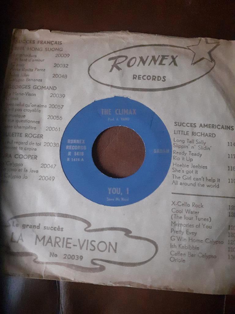 45T The Climax : You, I / Vancouver city (Belpop), Ophalen of Verzenden
