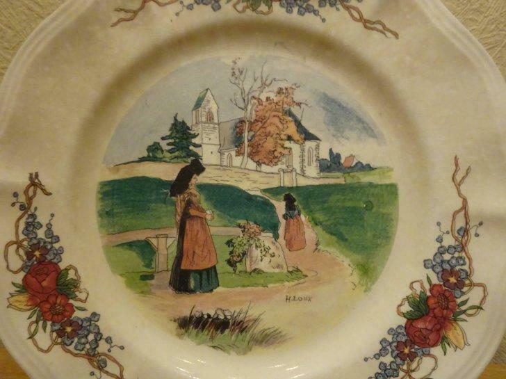 Assiette Sarreguemines., Enlèvement