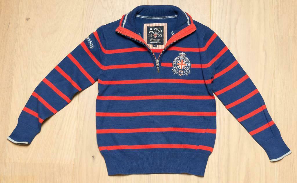Blauw gestreepte trui River Woods, maat 6 jaar, Garçon, River Woods, Enlèvement ou Envoi, Pull ou Veste