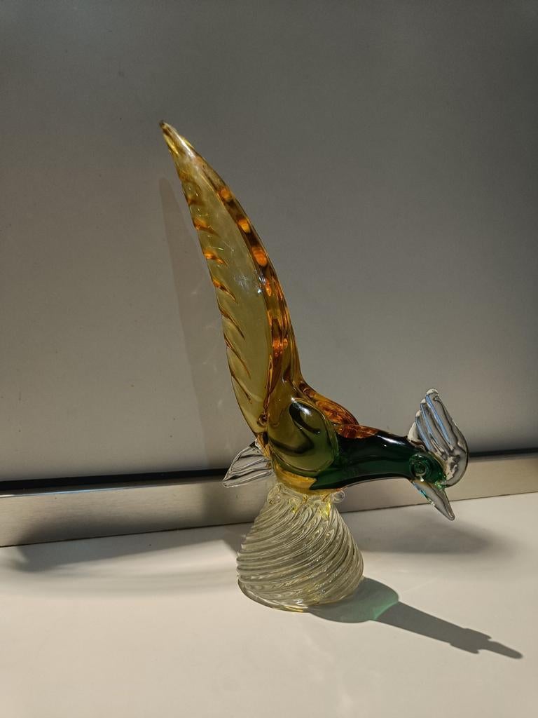 Vintage haan Murano glaswerk Alfredo Barbini, Antiek en Kunst, Antiek | Glaswerk en Kristal, Ophalen