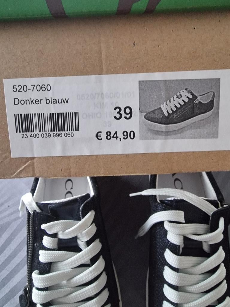 Verkeerde maat gekocht Maat 39 Splinternieuwe Ledere Sneaker, Neuf, Enlèvement ou Envoi, Sneakers et Baskets, Bleu