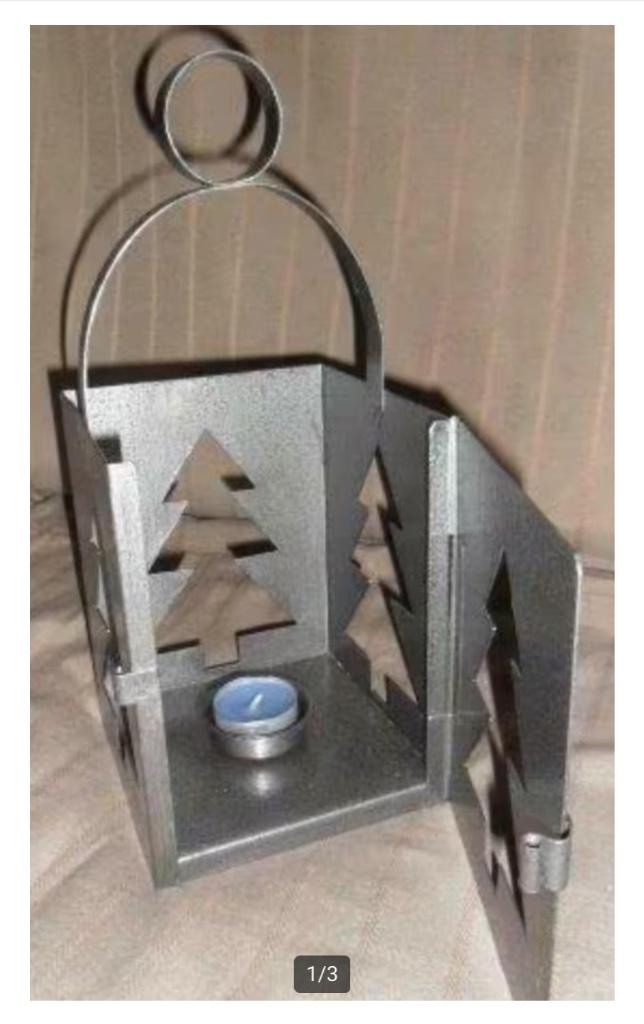 Retro metalen kerstboom kaarsenhouder kerst, Diversen, Kerst, Ophalen of Verzenden