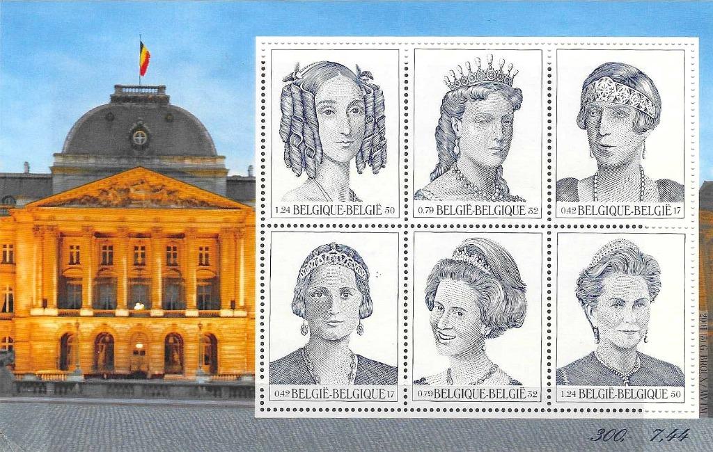 België De zes Belgische koninginnen **, Sans timbre, Neuf, Enlèvement ou Envoi, Non oblitéré