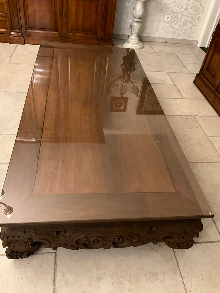 Houten salontafel, Ophalen, 50 tot 100 cm, Zo goed als nieuw, 150 tot 200 cm