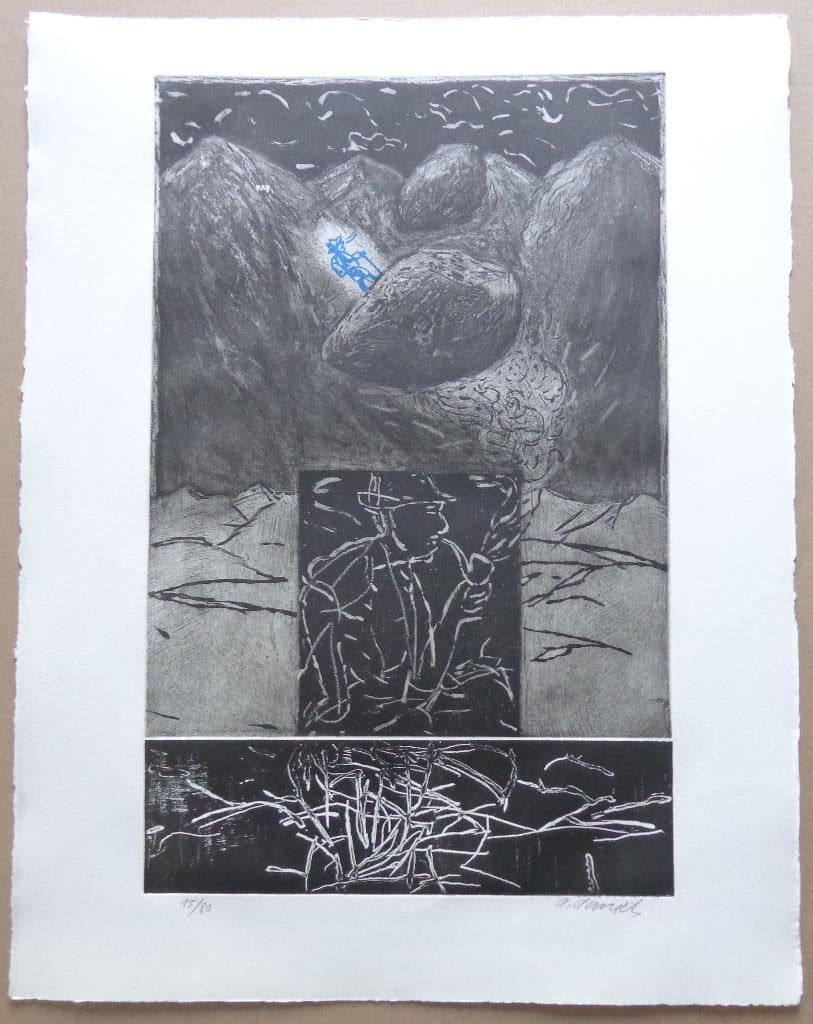 ALBERT DANIELS / KUNSTMAP 3x3 / KLEURETS / 65x50cm SIG, Antiquités & Art, Art | Lithographies & Sérigraphies, Enlèvement ou Envoi