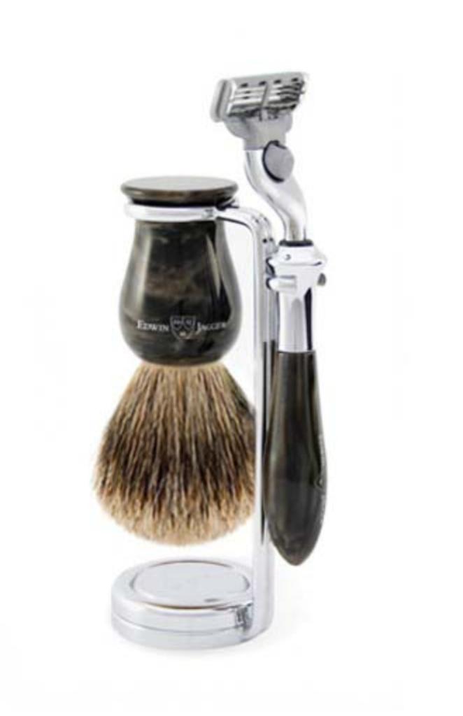 3-delige scheerset Plaza Black Marble, Ophalen of Verzenden, Nieuw, Gehele gezicht, Verzorging