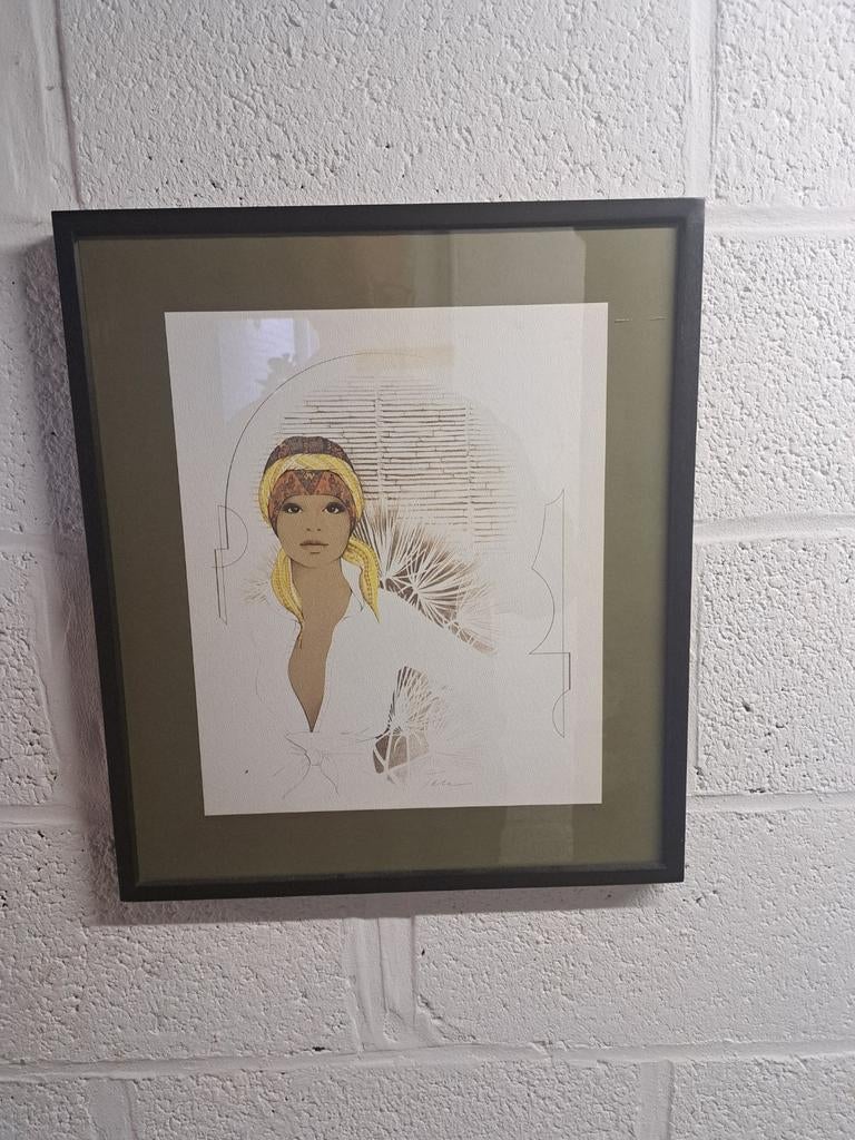 Kader  met Tara-print jaren 80/ Stapco USA Aspell  Vintage, Antiek en Kunst, Ophalen of Verzenden