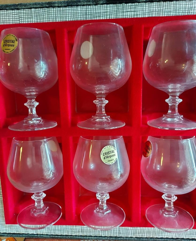 Cristal D'arques cognac glazen 6 stuks, Ophalen, Nieuw, Overige typen