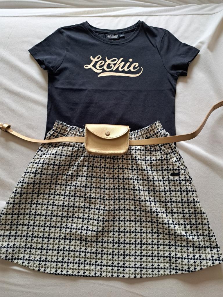 Feestkleding/ communie ensemble merk le chic maat 128, Ophalen, Meisje, Le Chic, Zo goed als nieuw