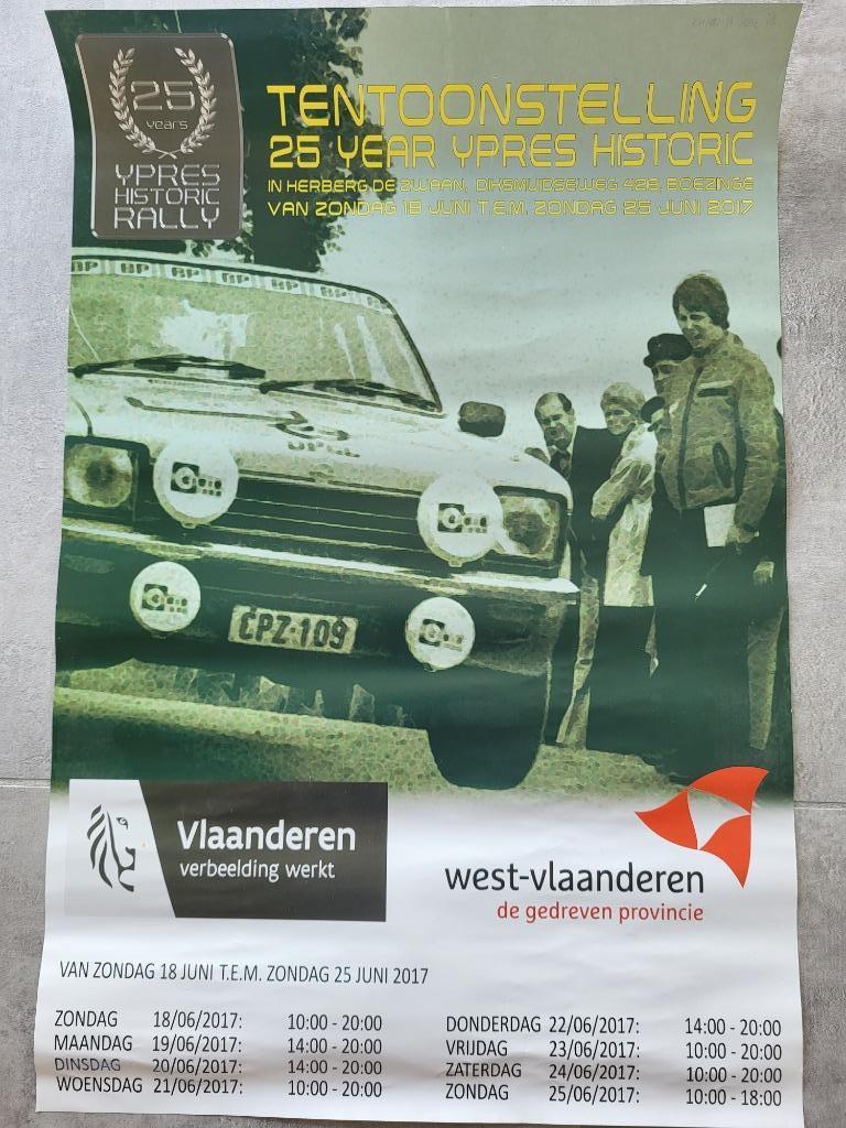 Affiche 25 jaar ypres historic rally, Verzamelen, Ophalen, Zo goed als nieuw, Rechthoekig Staand, Sport