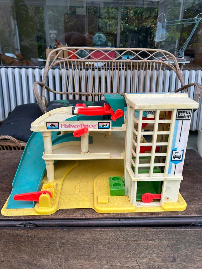 3 huisjes Fisher price playmobil vintage prijs alles samen, Enlèvement, Utilisé