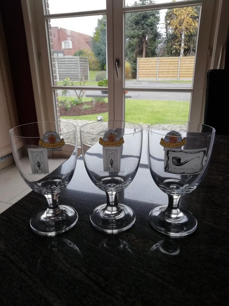Bierglas 'Grimbergen' met afbeelding, Collections, Enlèvement ou Envoi, Verre à bière