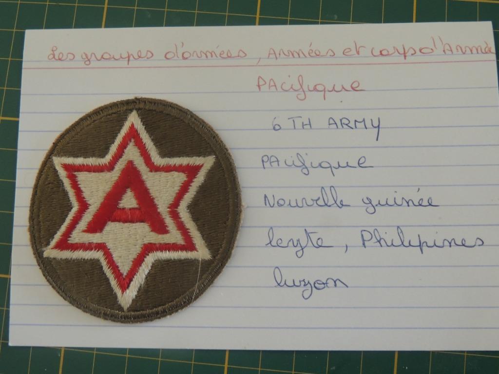 PACHT US WW2 6TH ARMY PACIFIQUE ORIGINAL TBE, Enlèvement ou Envoi, Armée de terre, Emblème ou Badge