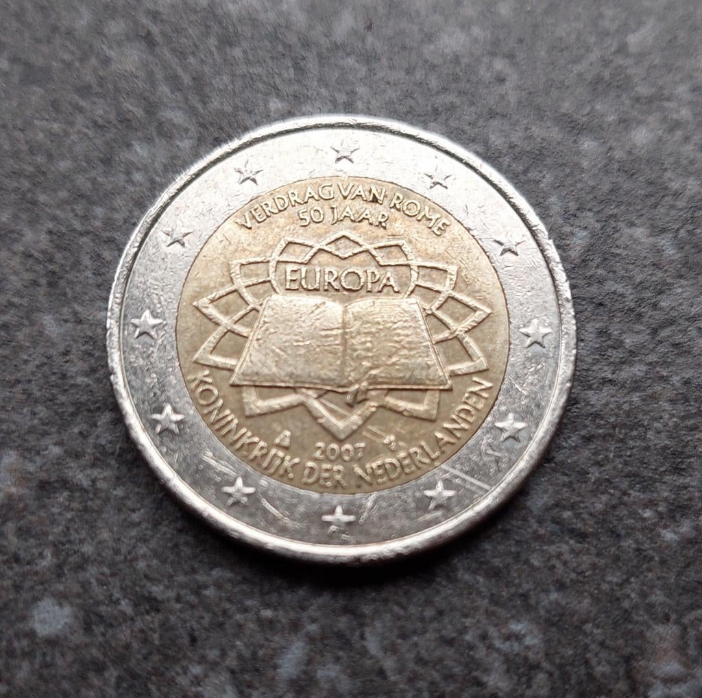 2 euro Nederland 2007 50 Jaar Verdrag van Rome 🇳🇱, Ophalen of Verzenden, Overige landen, 2 euro, Losse munt