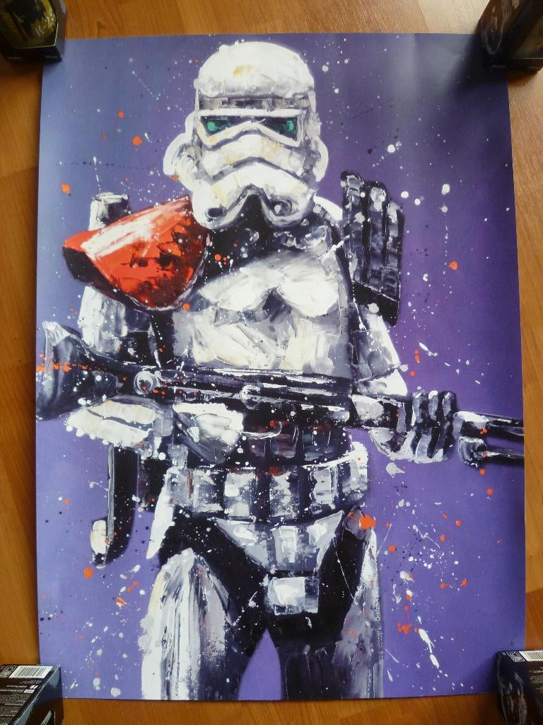 STARWARS"SANDTROOPER"FINE ART PRINT UIT 2020, Verzamelen, Ophalen of Verzenden, Zo goed als nieuw, Boek of Poster