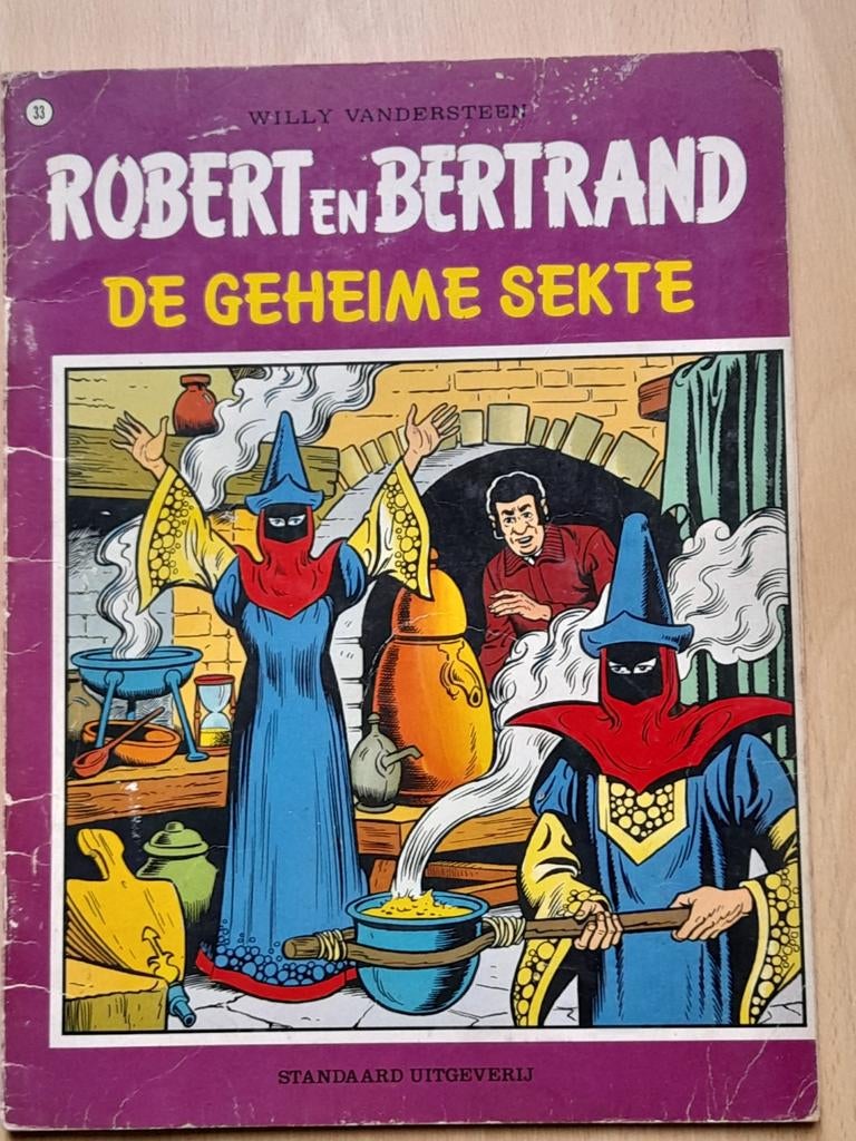 Robert et Bertrand, La Secte secrète, 1ère édition, Livres, BD, Une BD, Enlèvement, Utilisé, Willy Vandersteen