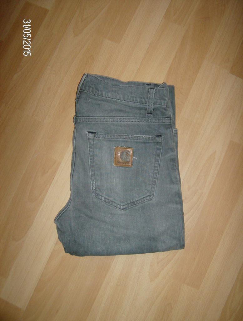 jeansbroek grijs merk carhartt - maat =taille 40cm, Gris, Enlèvement ou Envoi, Carhartt, W32 (confection 46) ou plus petit