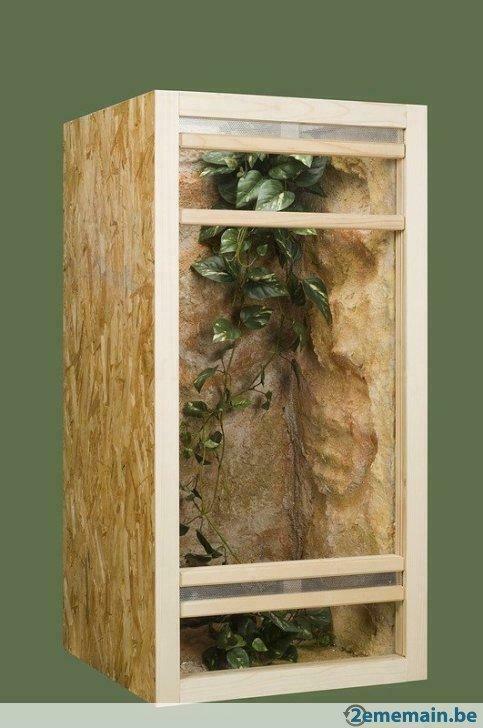 Terrarium OSB Vertical 5 tailles reptile serpent amphibies, Envoi, Neuf