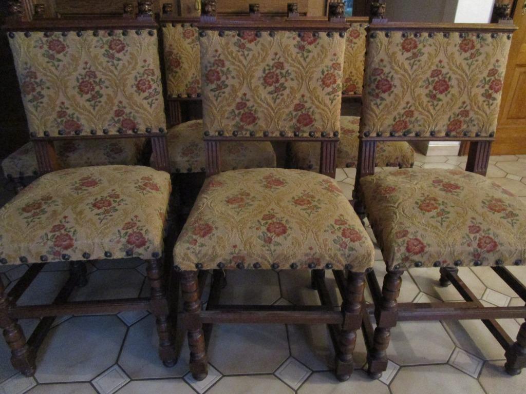 6 mooie eiken  antieke stoelen, Enlèvement