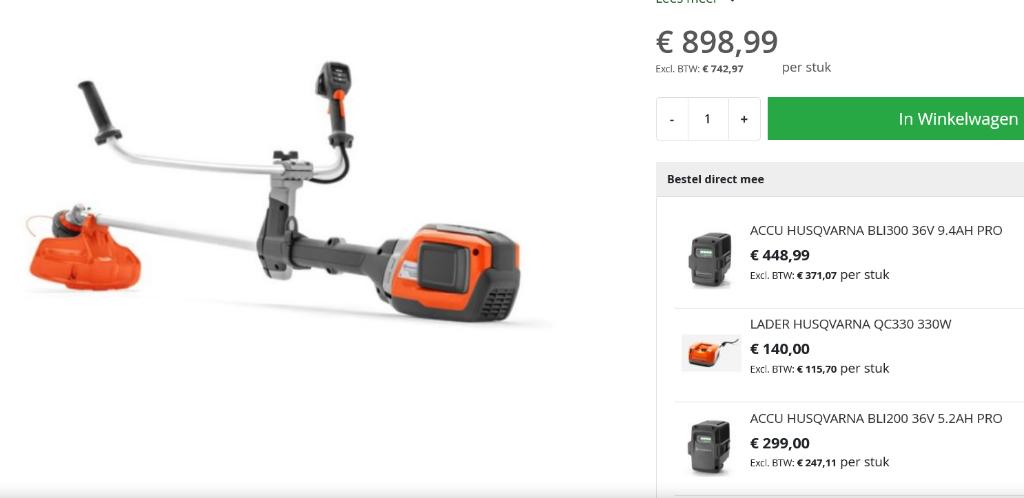 Husqvarna 535 iRXT bosmaaier, Tuin en Terras, Ophalen, Gebruikt, Accu, 10 tot 30 cm