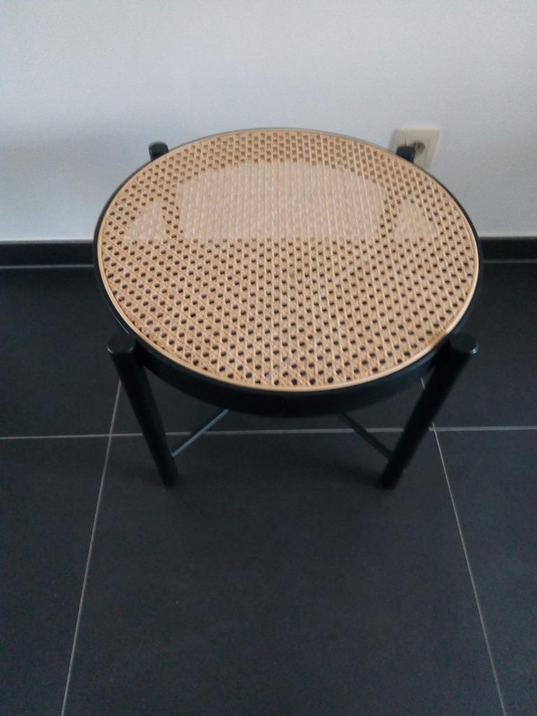Ronde bijzettafel zwart (NIEUW), Huis en Inrichting, Ophalen, Minder dan 45 cm, Rond, Nieuw