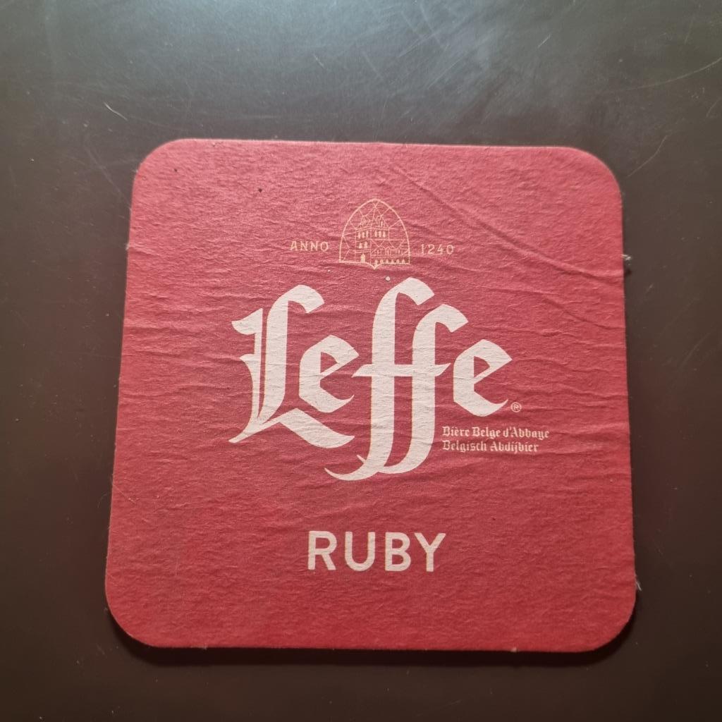 Sous Bock Leffe Ruby, Enlèvement ou Envoi, Utilisé, Sous-bock, Leffe