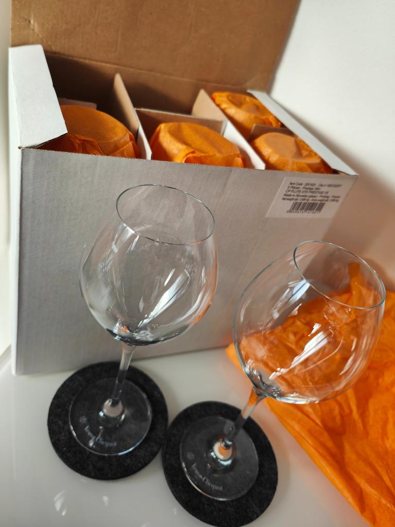 Verres Veuve Clicquot : "Grandes Flûtes Tulipes Prestige" (s, Neuf, Autres régions, Enlèvement ou Envoi, Pleine