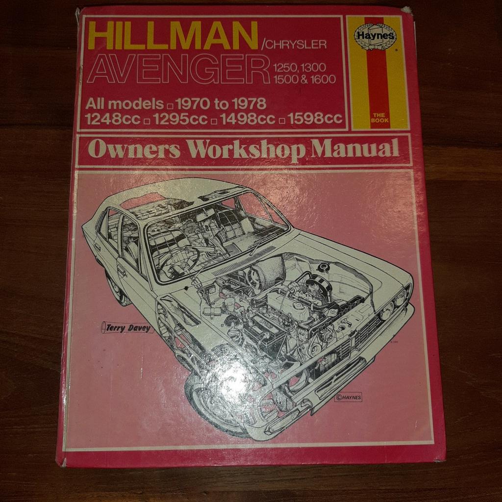 HILLMAN / CHRYSLER  AVENGER  owners workshop manual, Ophalen of Verzenden