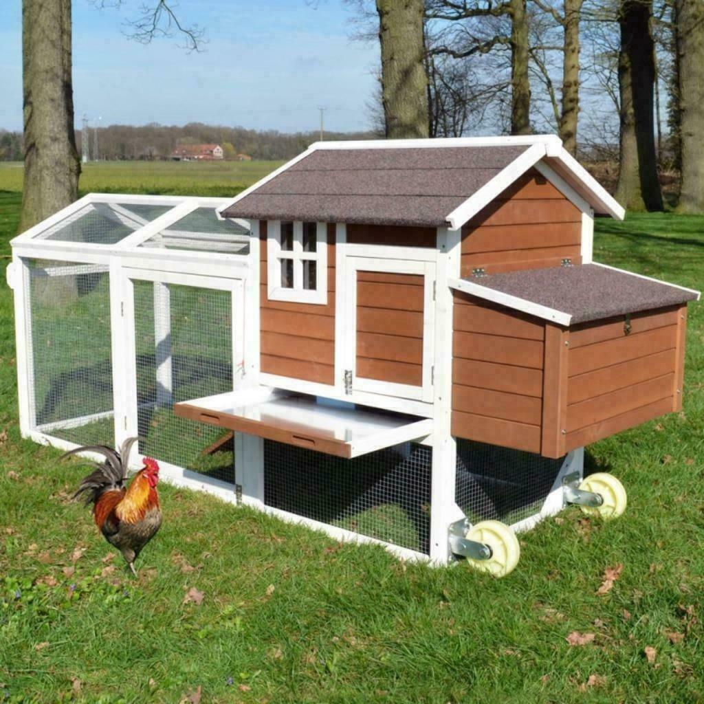 Poulailler XXL poulailler MOBILE abri poule coq caille NEUF, Verzenden, Nieuw, Kippenhok of Kippenren