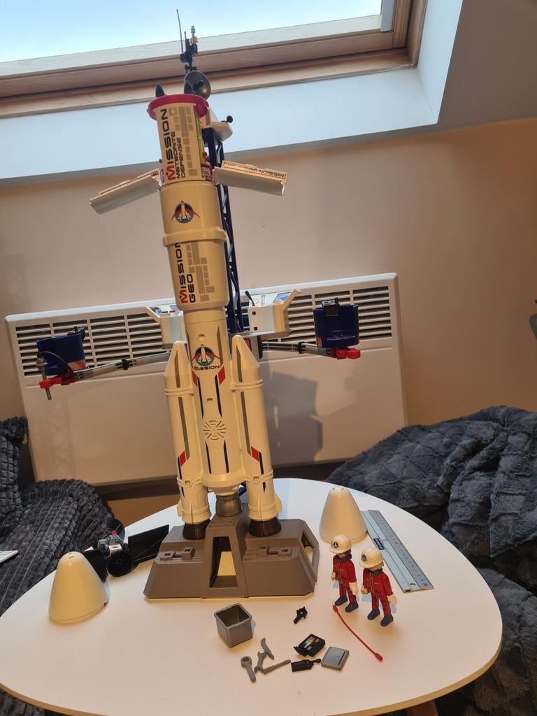 Playmobil City Action 6195 Base de lancement avec fusée, Ophalen, Zo goed als nieuw