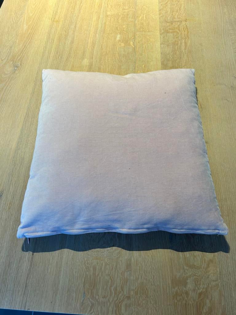 Roze kussen (sloop+kussen), Ophalen of Verzenden, Zo goed als nieuw, Roze, Rechthoekig