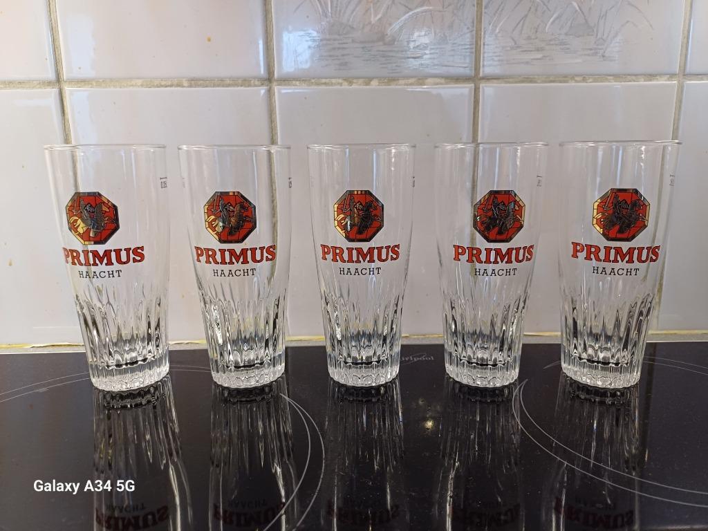 Bierglas PRIMUS (5), Verzamelen, Verzenden, Zo goed als nieuw, Bierglas