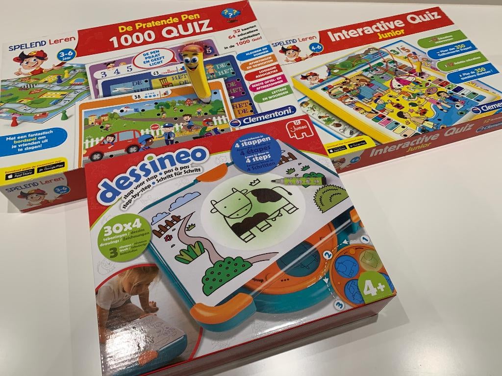 Interactive Quiz (set van 3 spelletjes), Ophalen, Gebruikt, Taal en Lezen, Met geluid