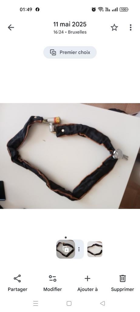 cadenas antivol pour velo