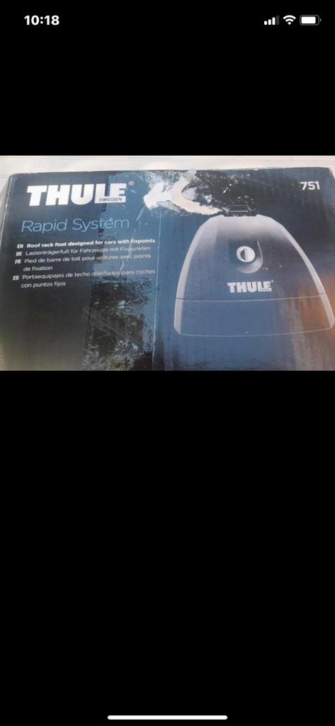 Thule 8 voeten ruilen van bestelbus mt goot NIETreling751000, Enlèvement, Utilisé