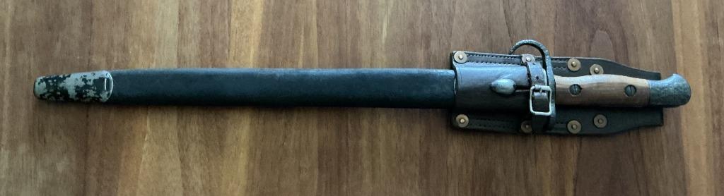 Britse Hooked Bajonet met lederen frog WW1, Verzamelen, Ophalen of Verzenden, Landmacht, Overige typen