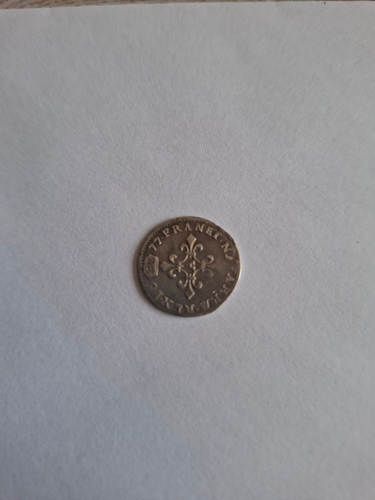 Pièce de monnaie en argent de 1677., Enlèvement, Argent, Argent