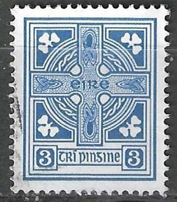 Irlande 1922/1924 - Yvert 45 - Croix celtique - 3 p. (ST), Envoi, Affranchi
