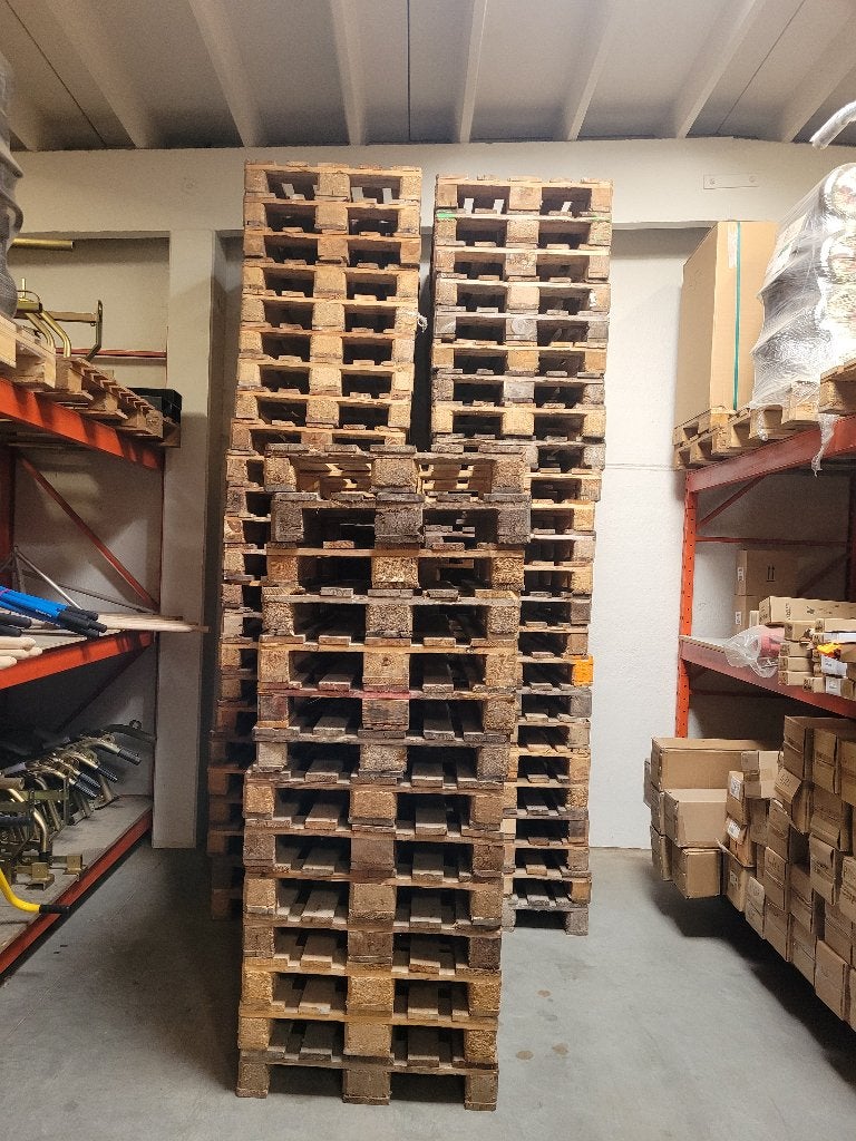+/- 60 europalletten in zeer goede staat, Doe-het-zelf en Bouw, Ophalen, Gebruikt, Pallet