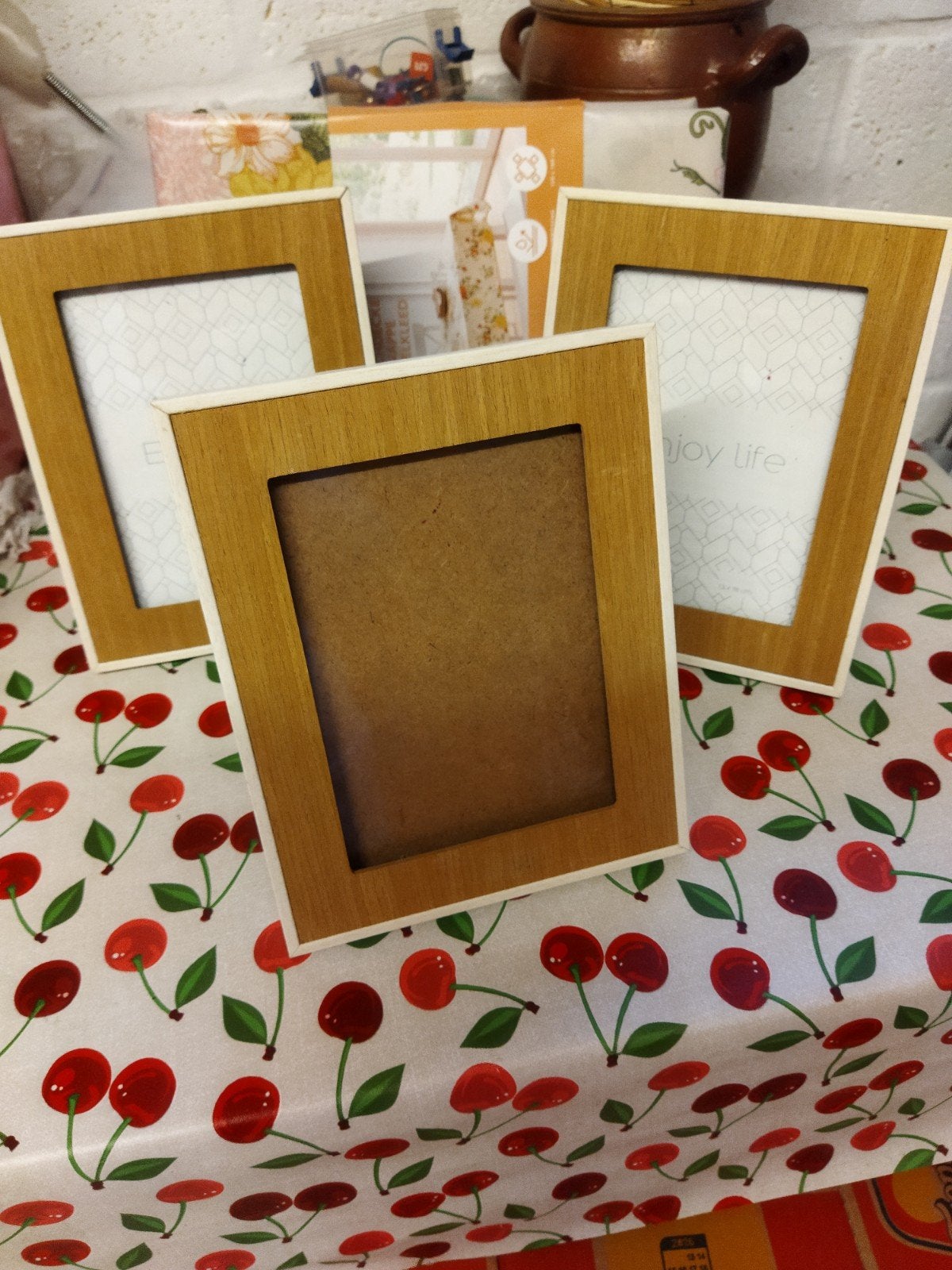 3 cadres en bois, 23 cm, Ophalen of Verzenden, Fotolijst, Met ophangsysteem
