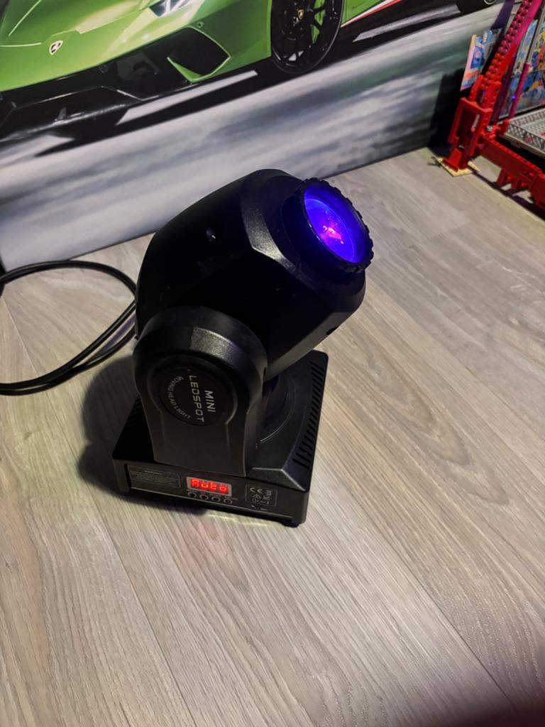 mini ledspot (movinghead), Enlèvement ou Envoi, Comme neuf, Lumières, Effet stroboscopique