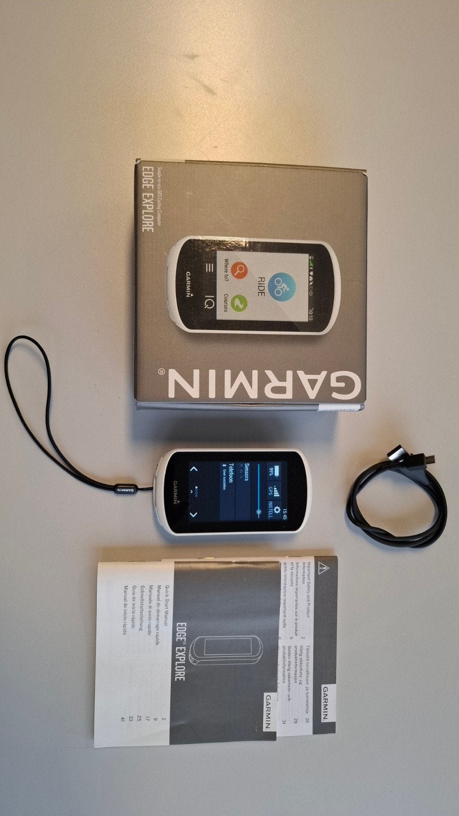 Garmin Edge Explore in zeer goede staat met doos, Fietsen en Brommers, Ophalen of Verzenden