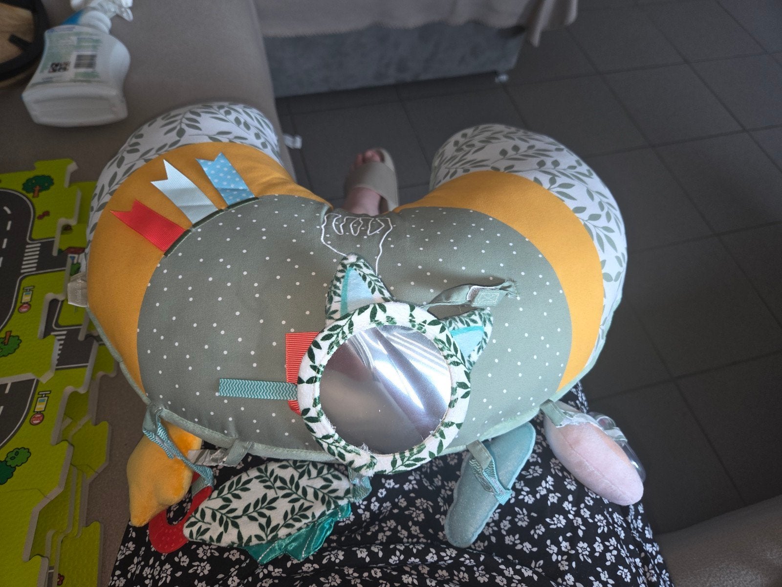 TummyTime kussen, Ophalen