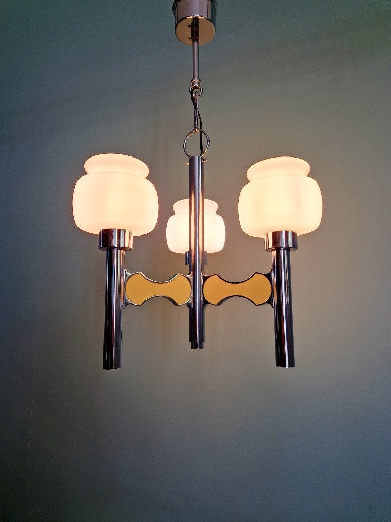 Lustre Space Age, design Sciolari, Boulanger, 1970, Enlèvement ou Envoi