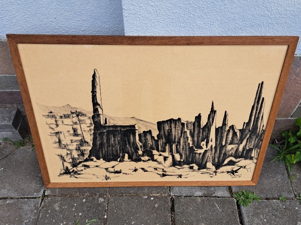Lithographie signe ben genaux, Enlèvement, Lithographie